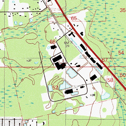 Topographic Map of Antelm Gay Grant, FL