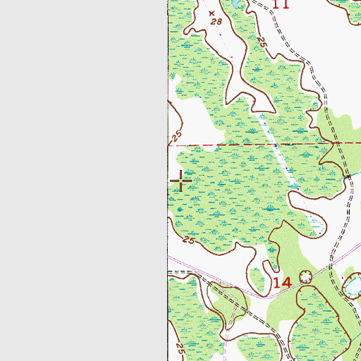 Topographic Map of Farmton Wildlife Management Area, FL