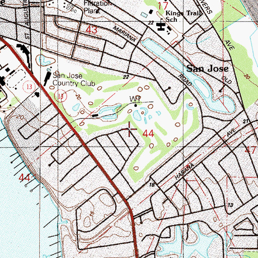 Topographic Map of J M Hanson Grant, FL