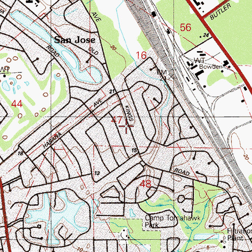 Topographic Map of F Bagleys Heirs Grant, FL