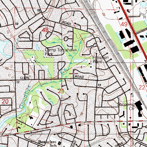 Topographic Map of Dorcas Black Grant, FL