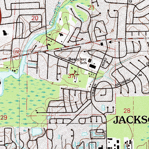 Topographic Map of David Scurry Grant, FL