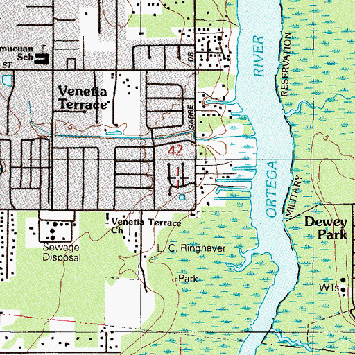 Topographic Map of Heirs of John H McIntosh Grant, FL