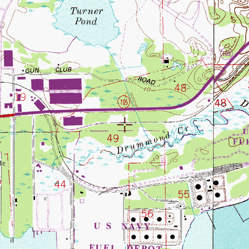 Topographic Map of Joseph Lowrey Grant, FL