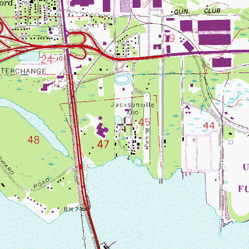 Topographic Map of Samuel Wilson Grant, FL