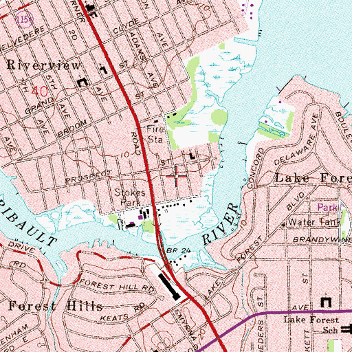 Topographic Map of Jonathan Watson Grant, FL