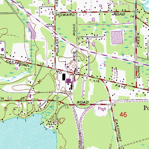 Topographic Map of Eastport Church, FL