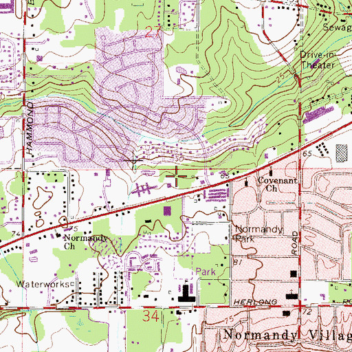 Topographic Map of Saint Albans Church, FL