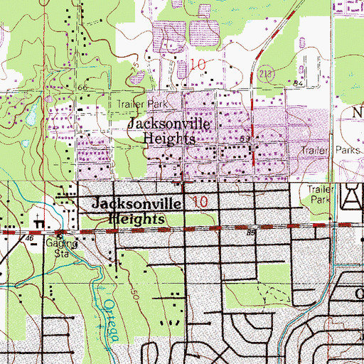 Topographic Map of Calvery Church, FL