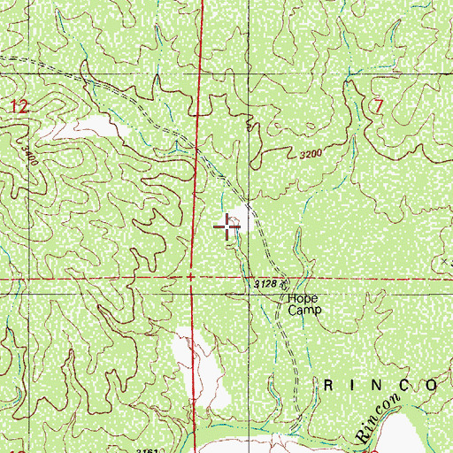 Topographic Map of Hope Camp, AZ