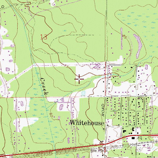Topographic Map of Brightsville, FL