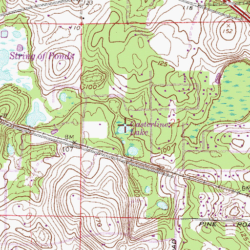 Topographic Map of Casterline Lake, FL
