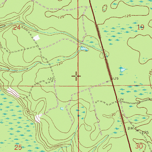 Topographic Map of Benton Tower, FL
