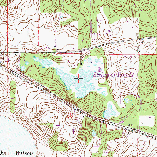 Topographic Map of String of Ponds, FL