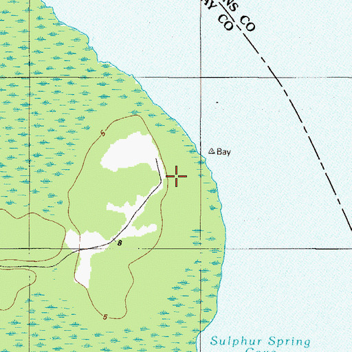 Topographic Map of Wateroak Point, FL