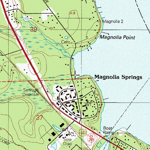 Topographic Map of Clay Branch, FL