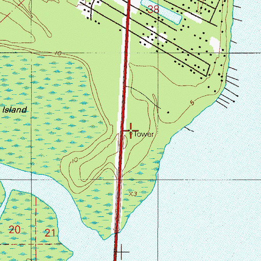 Topographic Map of Black Creek Tower, FL