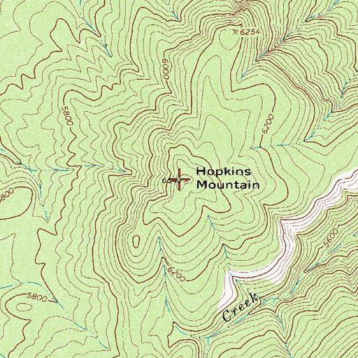 Topographic Map of Hopkins Mountain, AZ