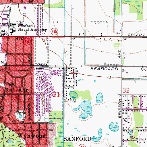 Topographic Map of Roseland Park, FL