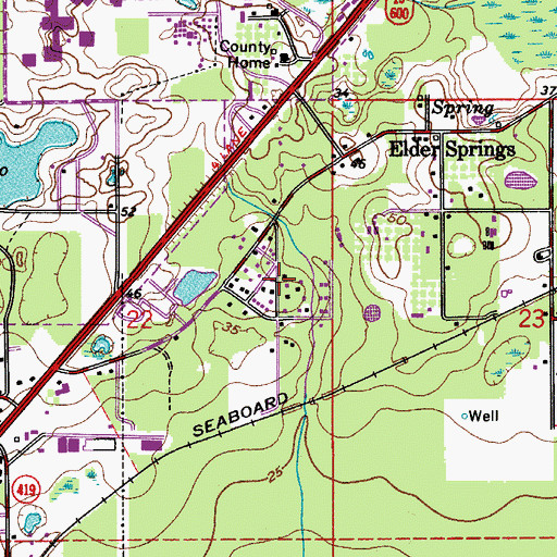Topographic Map of Midway Park, FL