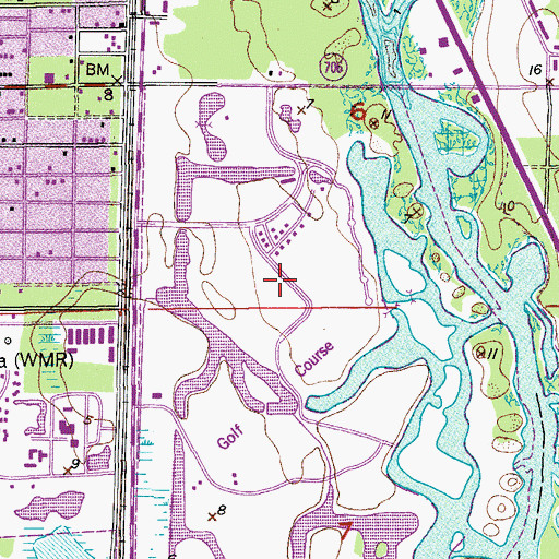 Topographic Map of Selhaven, FL