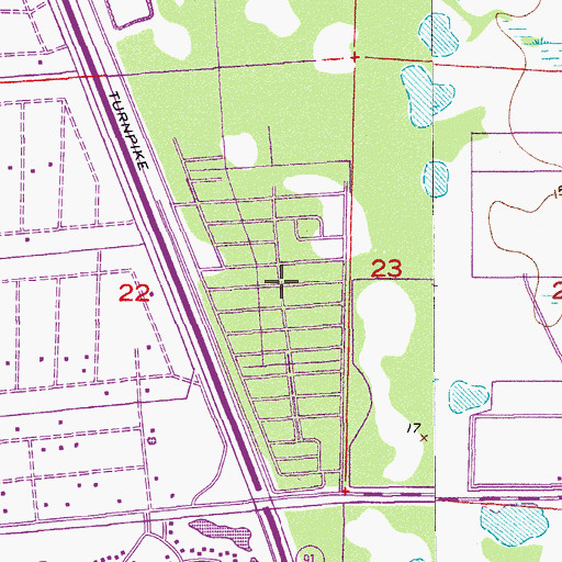 Topographic Map of North Palm Beach Heights, FL