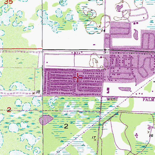Topographic Map of Gramercy Park, FL