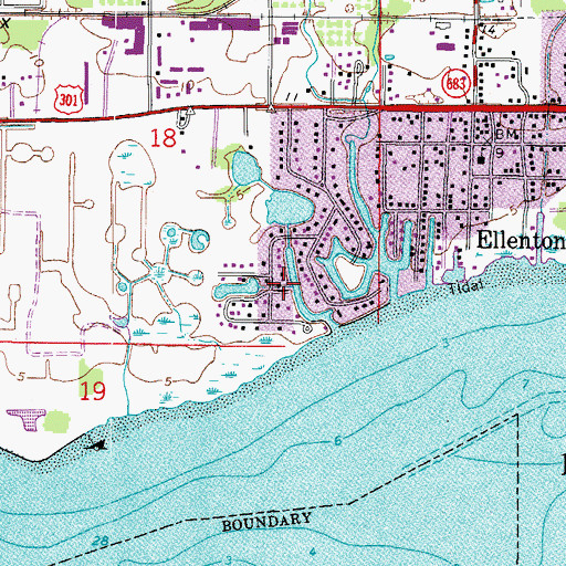Topographic Map of Manavista, FL