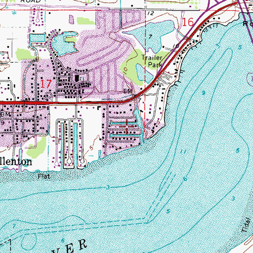 Topographic Map of Fullers Earth, FL