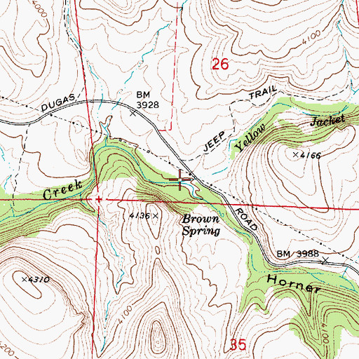 Topographic Map of Horner Gulch, AZ