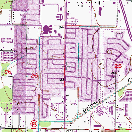 Topographic Map of Clair-Mel City, FL