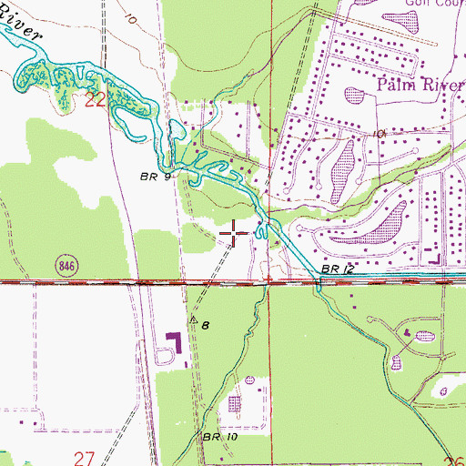 Topographic Map of Palm River Shores, FL