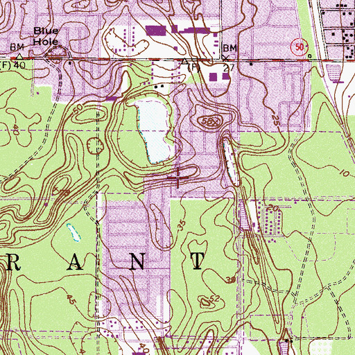 Topographic Map of South Titusville, FL