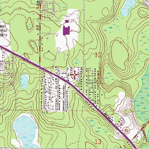Topographic Map of Green Grove, FL