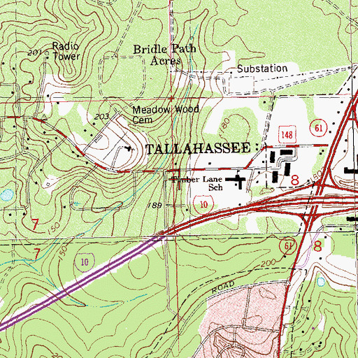 Topographic Map of Shepherd Academy, FL