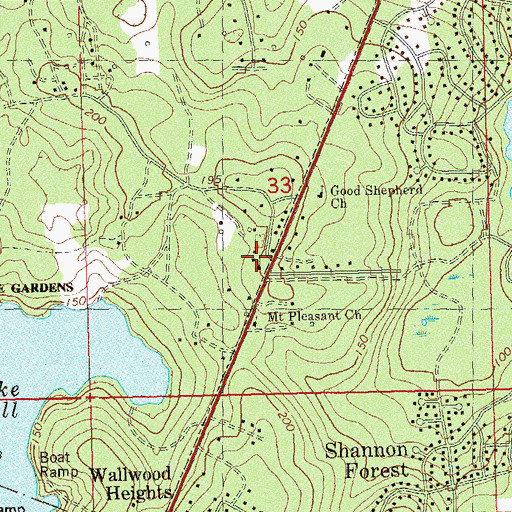 Topographic Map of Epiphany Lutheran School, FL