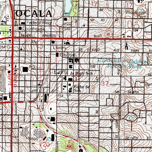 Topographic Map of Salvation Army Church, FL