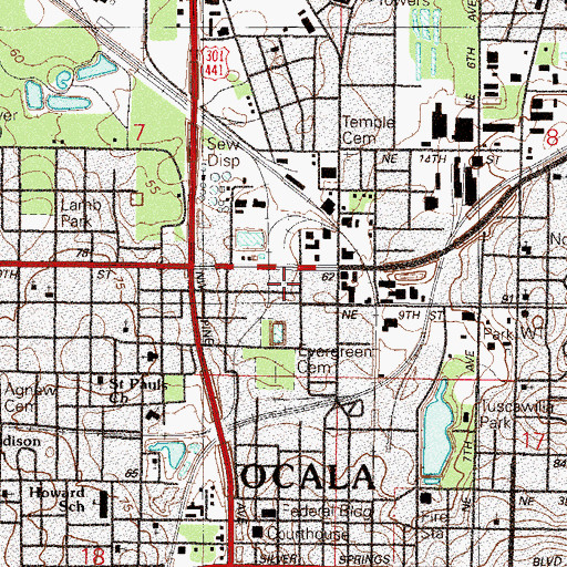 Topographic Map of Pentecostal Holiness Church, FL