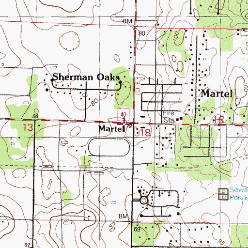 Topographic Map of Fellowship Baptist Church, FL