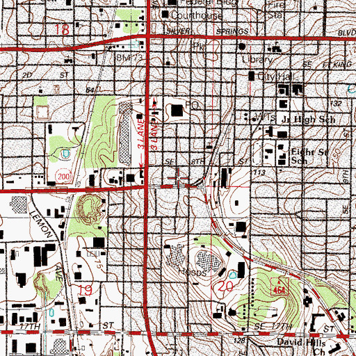 Topographic Map of Jehovahs Witnesses Church, FL