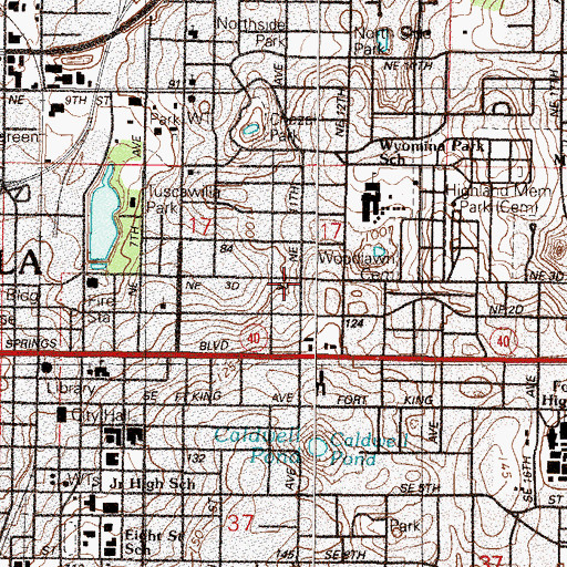 Topographic Map of Saint Basil the Great Eastern Orthodox Church, FL