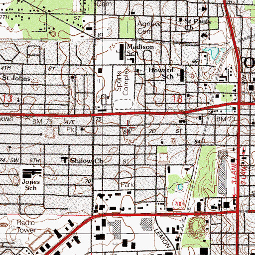 Topographic Map of Christian Church in Florida-Disciples of Christ, FL