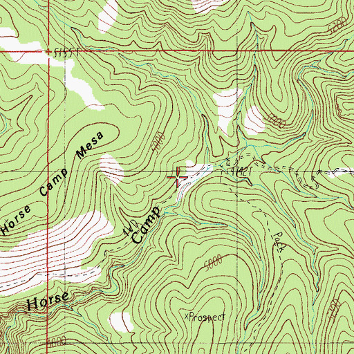 Topographic Map of Horse Camp, AZ