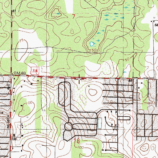 Topographic Map of Ocala Grace Brethren Church, FL