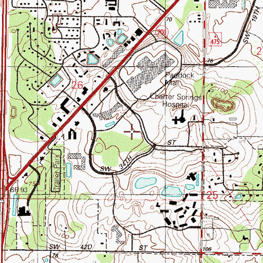Topographic Map of College Park Church of God, FL