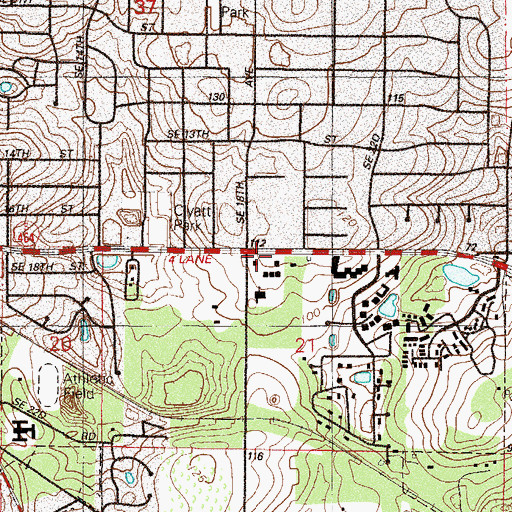 Topographic Map of Bible Baptist Church, FL
