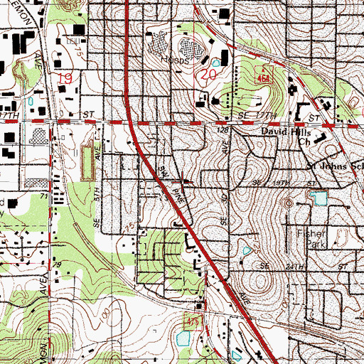 Topographic Map of Cornerstone Bible Church, FL