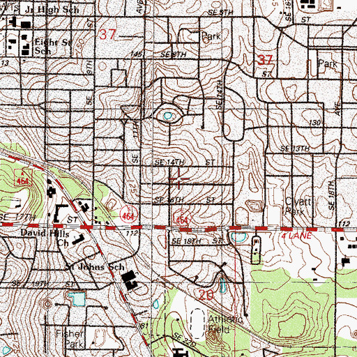 Topographic Map of Trinity Baptist Church, FL