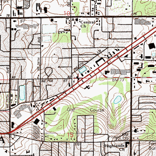 Topographic Map of Saint Jude Catholic Church, FL