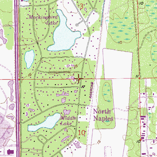 Topographic Map of North Naples United Methodist Church, FL